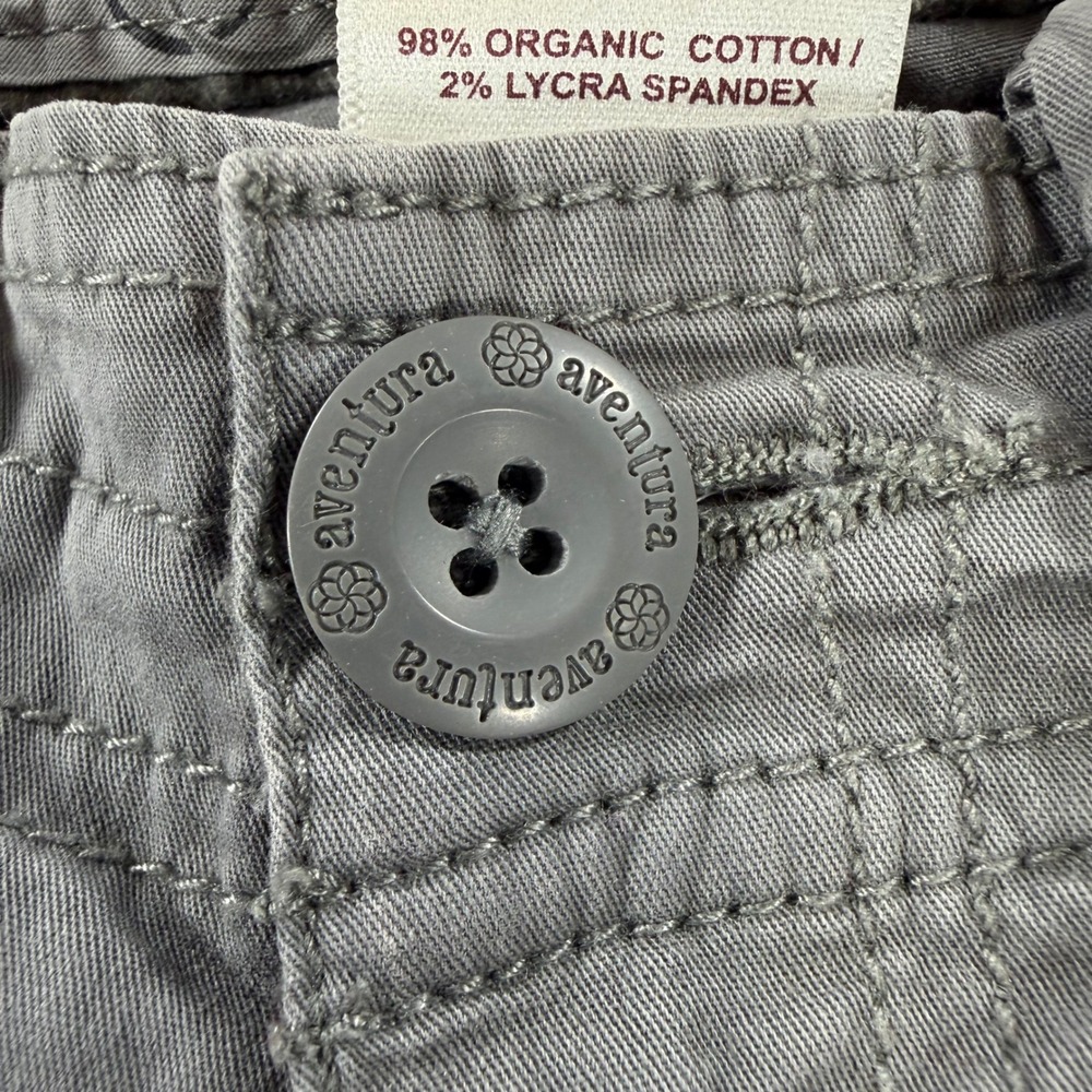 Aventura Womens Organic Cotton Utility Pants Gray Stretch Ankle Size 4 RN40841 - Picture 9 of 11